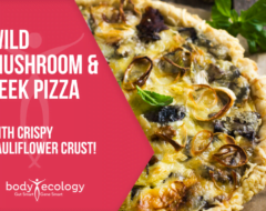 mushroom leek pizza cauliflower crust